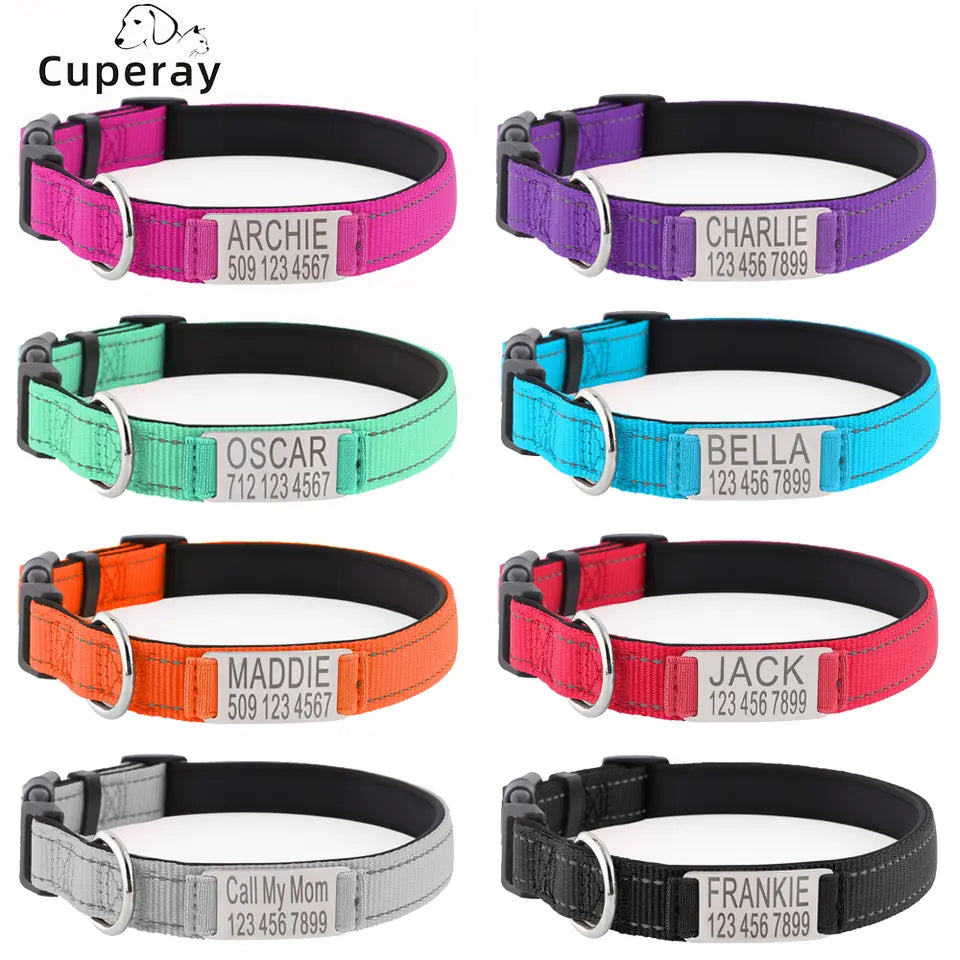 The Nameplate — Engraved Reflective ID Collar